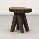 Ancienne table d'appoint primitive Wabi Sabi