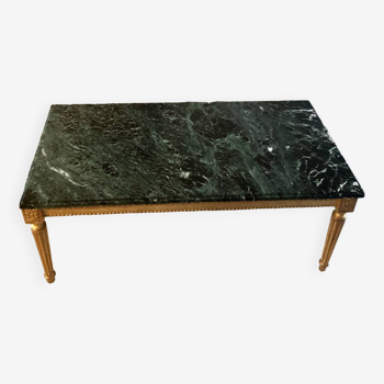 Green marble top coffee table