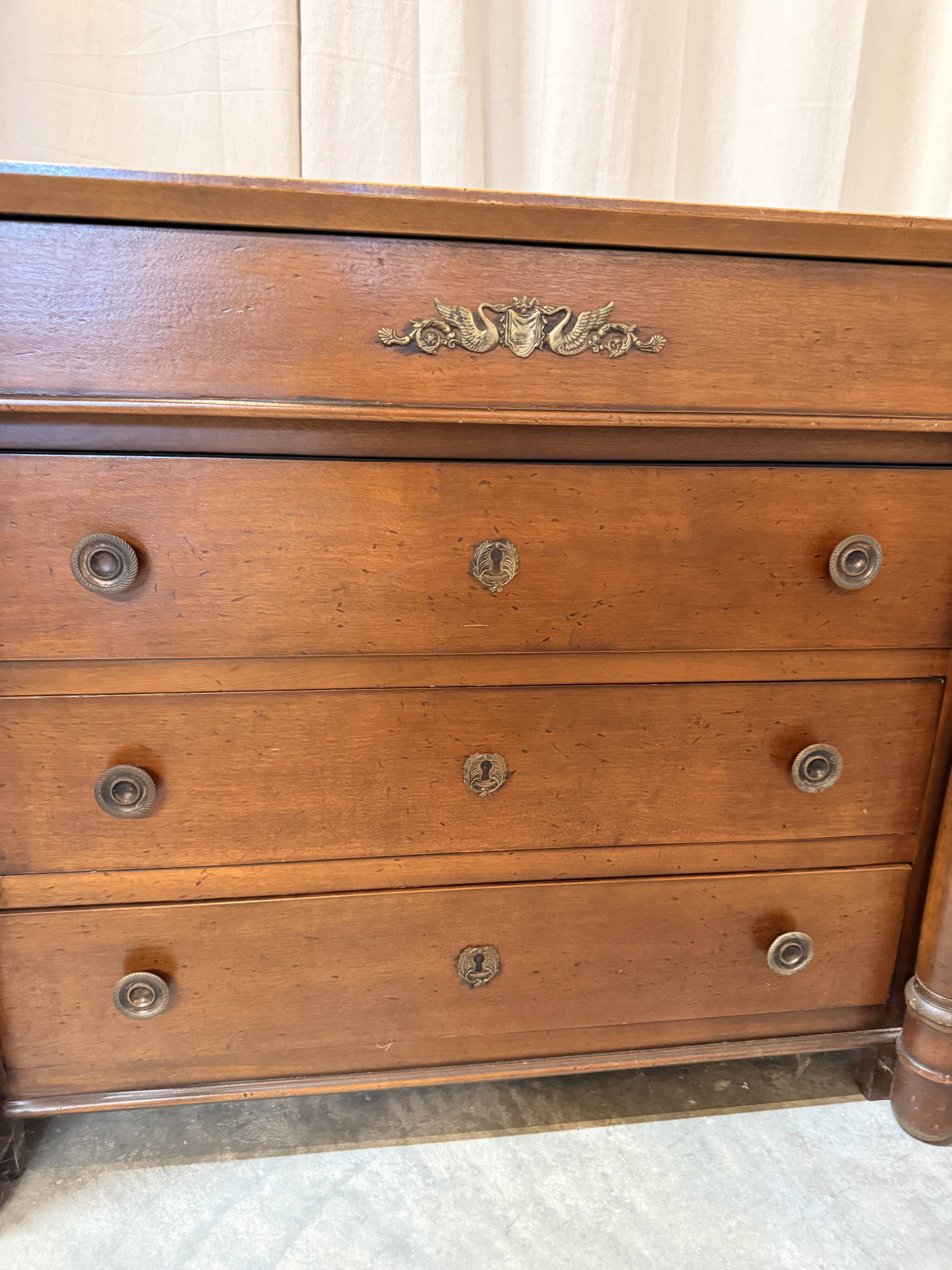 Louis-Philippe chest of drawers in cherry wood – 4 drawers