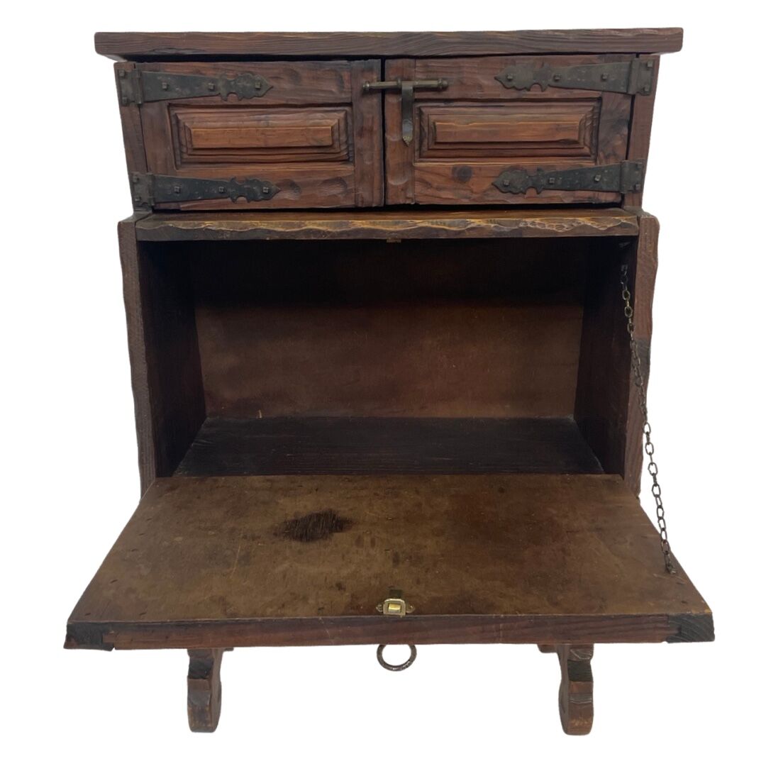 Vintage brutalist spanish wall cabinet cupboard design