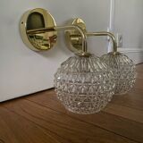 Pair of wall lights with vintage globes