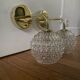 Paire d’appliques avec globes vintage