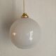 Suspension vintage 1950 opaline blanc - 60 cm