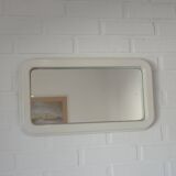Miroir mural en plastique blanc style Space Age vintage Mid-Century Modern (MCM), Yougoslavie, années 1970