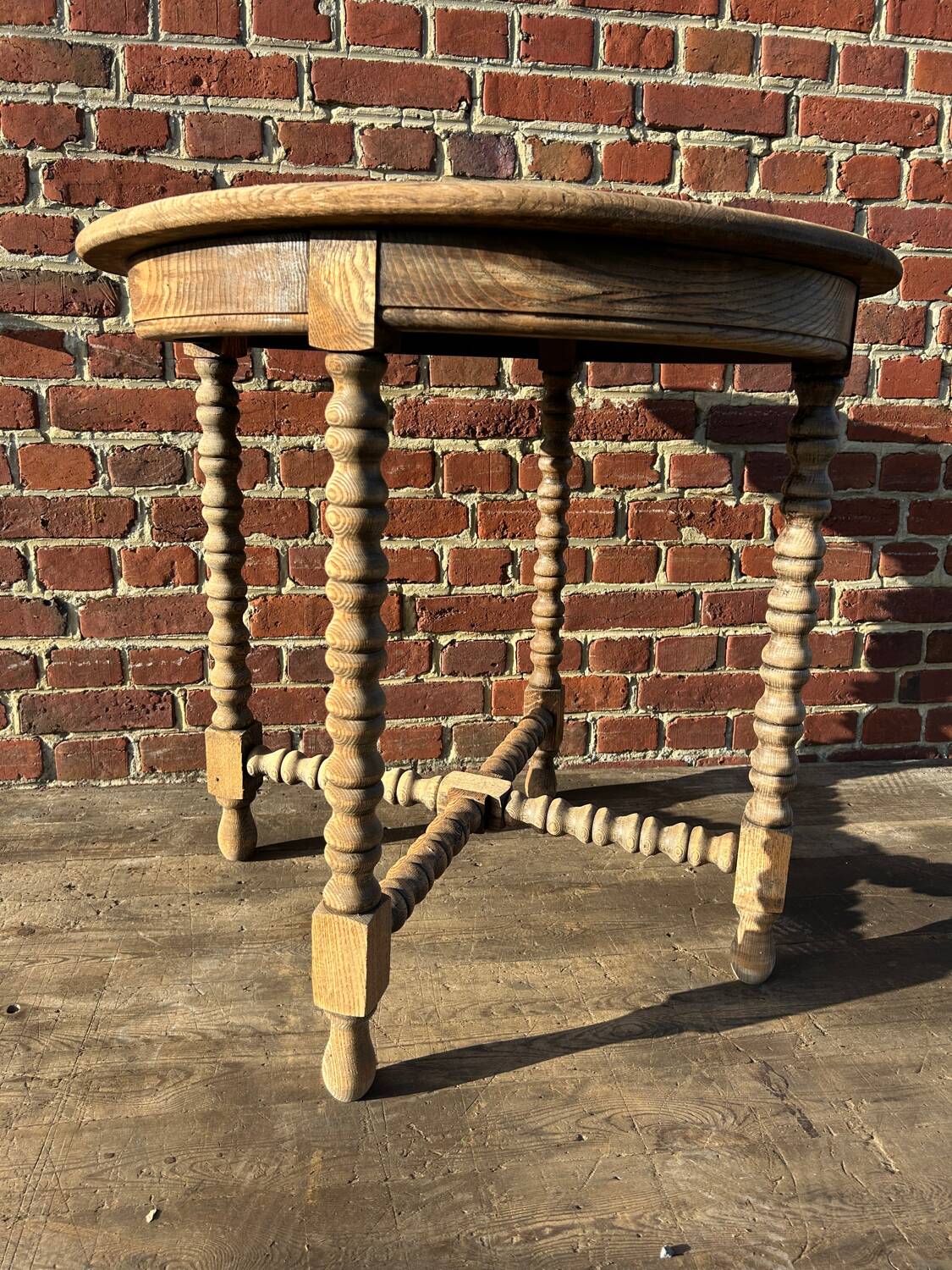 Small round oak table