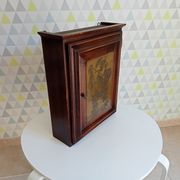 Armoire de toilette ancienne en bois et laiton années 40/50