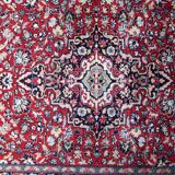 Tapis persan Kashan vintage fait main 76 cm x 179 cm, années 1960