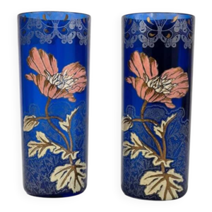 Paire de vases rouleau