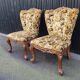 Set of 2 velvet cocktail/toadstool chairs