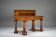 Wilhelmine secretary in walnut & exotic veneer with leather top