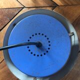Scandinavian hanging lamp in blue sheet metal