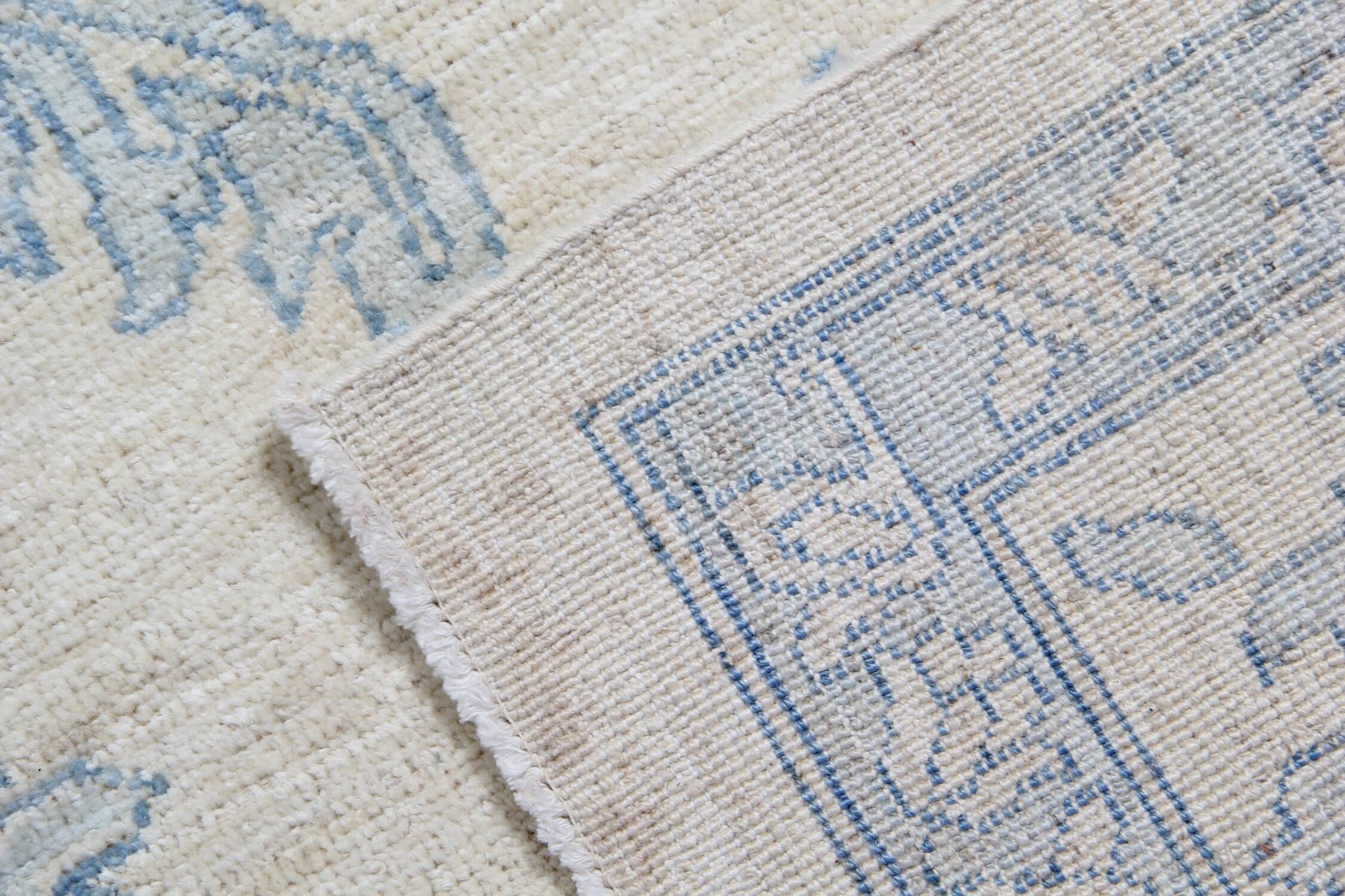Handknotted Light Blue Rug Cream Oversize Floral Zeigler Carpet Home Interi