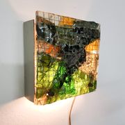 Brutalist glass wall light, The Netherlands 1970’s