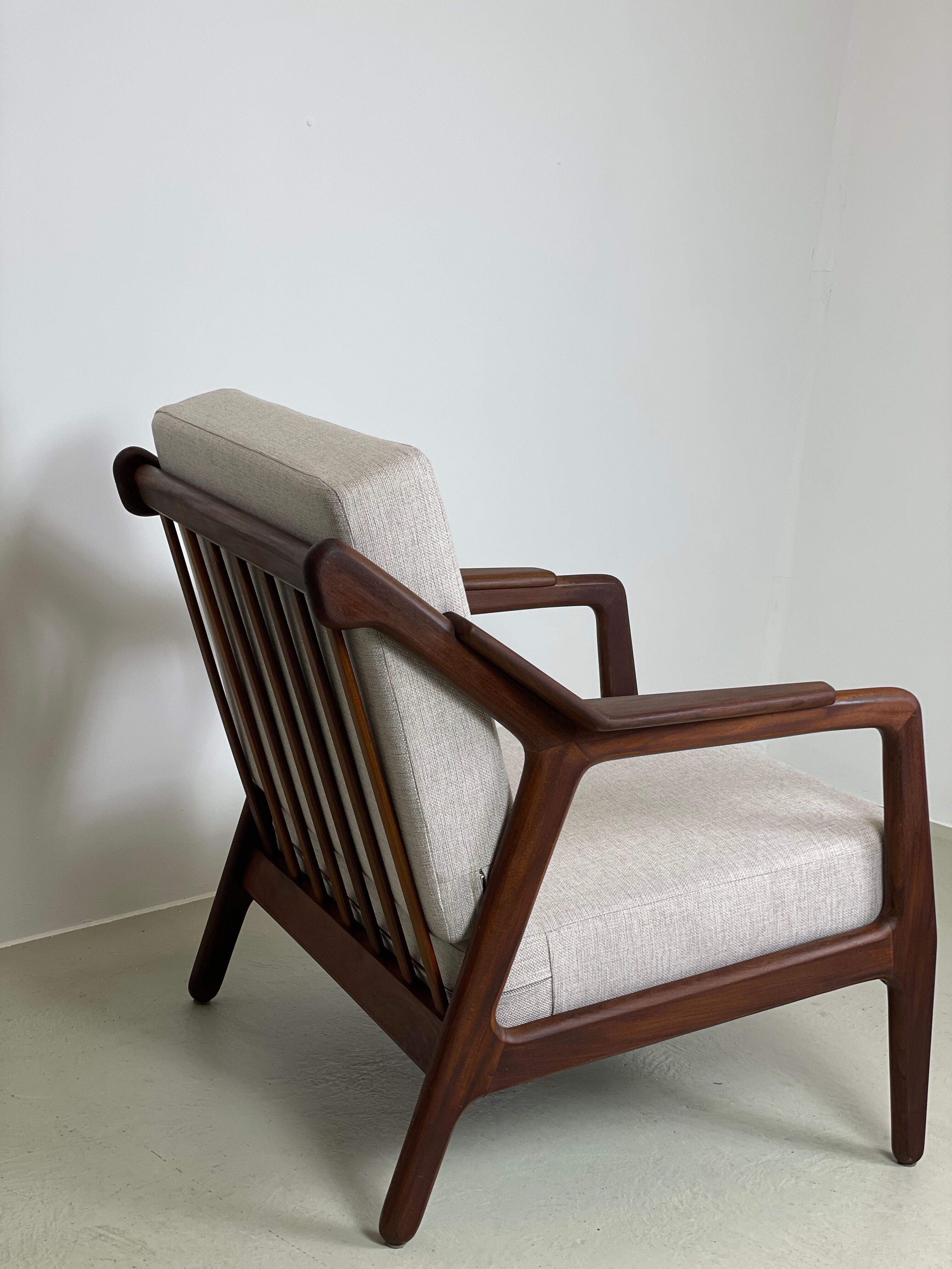 Danish easy chair in afromosia by Brockmann Petersen for Randers, 1960s