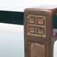 Peter Ghyczy T24D coffee table with brass legs and glass top