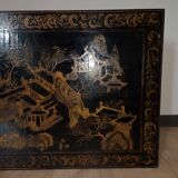 Japanese coffee table black and gold lacquer 1900