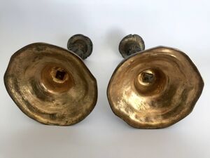 Paire De Bougeoirs En Bronze style louis Xv