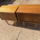 Set of 2 bedside tables Scandinavian style 1960 50 light wood