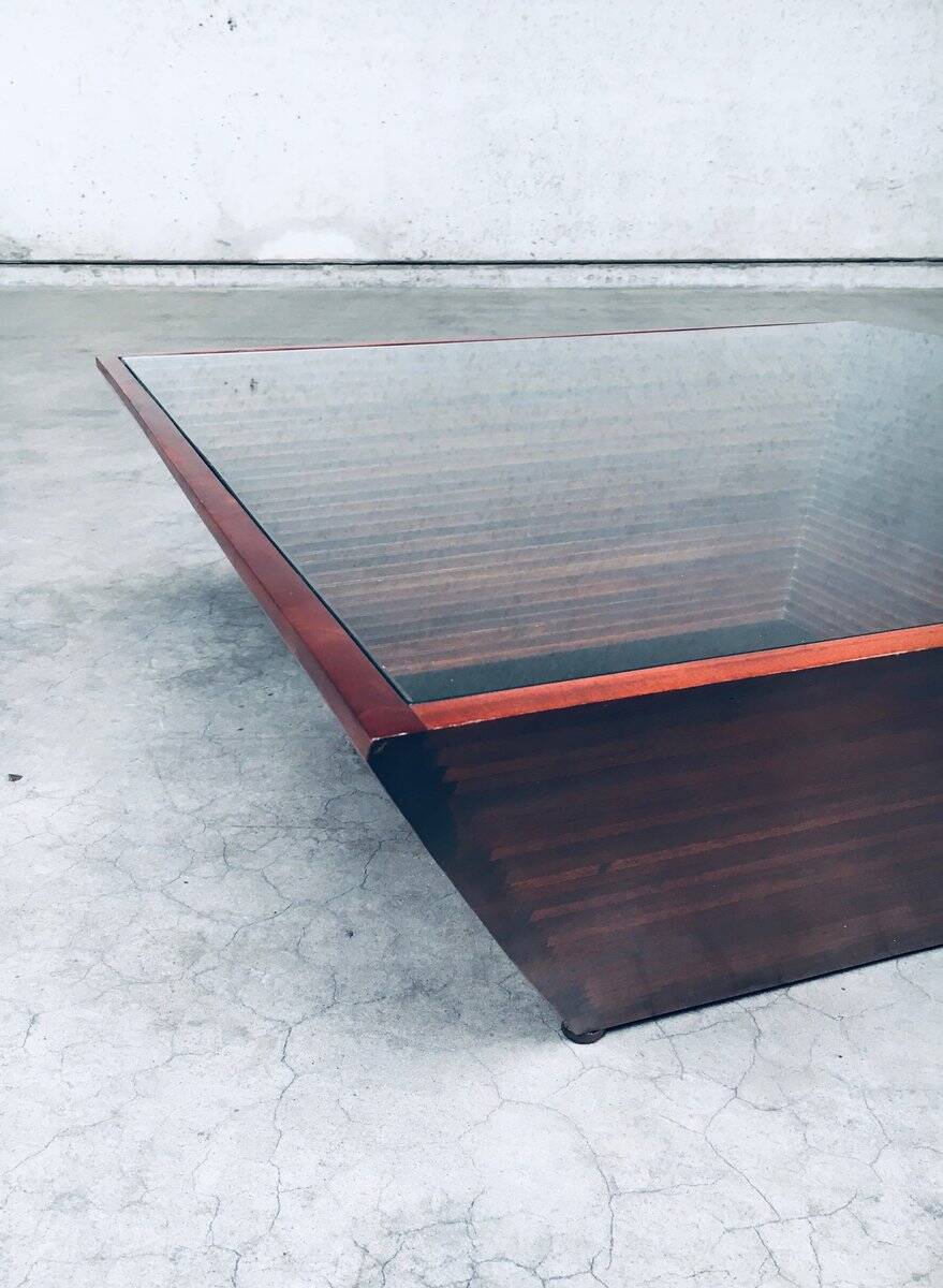 Postmodern Reverse Pyramid Coffee Table, 1980s