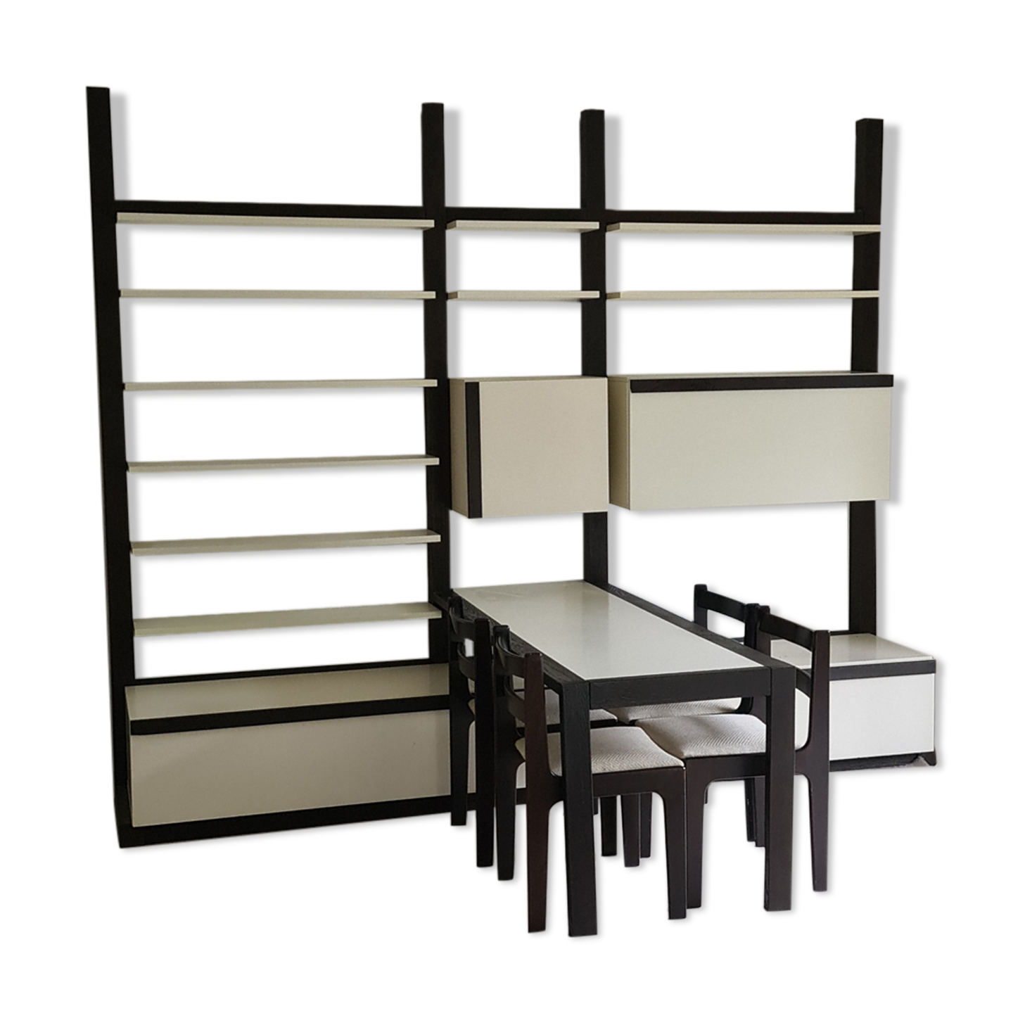 Vintage 70s wall unit and table "Neveada" bj J Penetenrieder