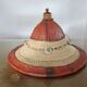 African conical hat, Fulani, in leather and braided rope, 1900