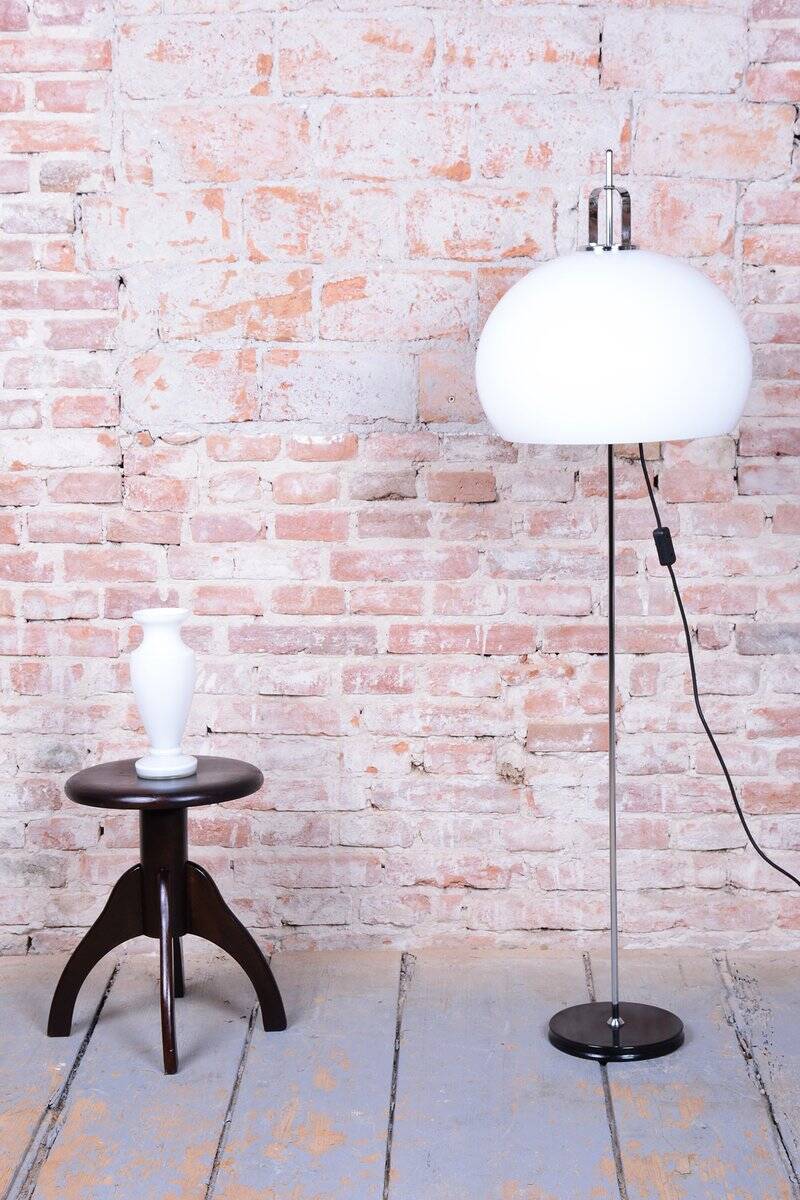 Mid-Century Chrome Floor Lamp by Guzzini for Meblo, Italy, 1960s