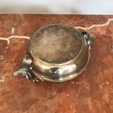 Empty silver metal pocket with deer heads
