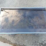 Vintage coffee table with chrome and gold base