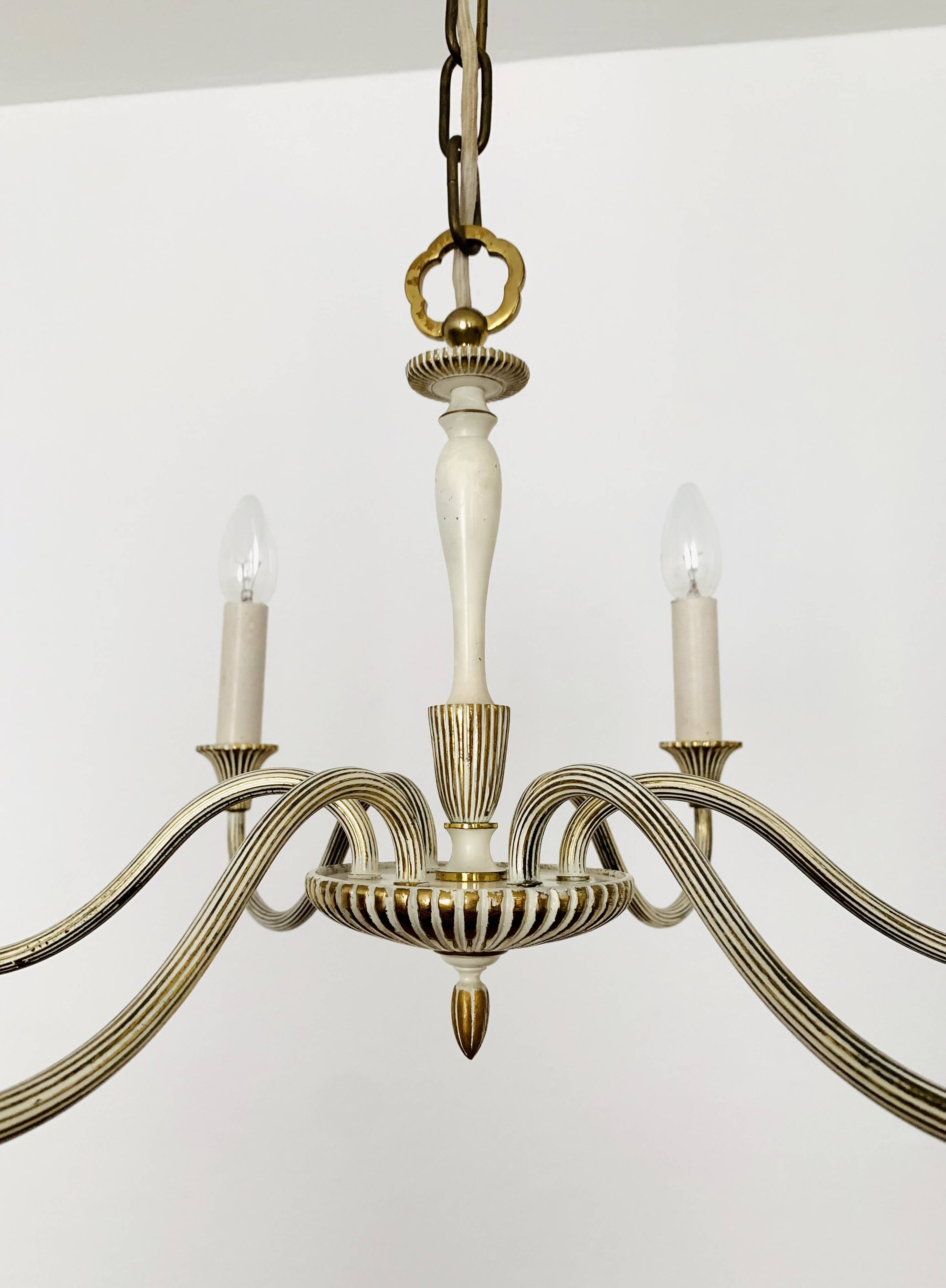 Brass Chandelier by Vereinigte Werkstätten München