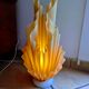 "Corolle" lamp by Georgia Jacob, France, 1970s.