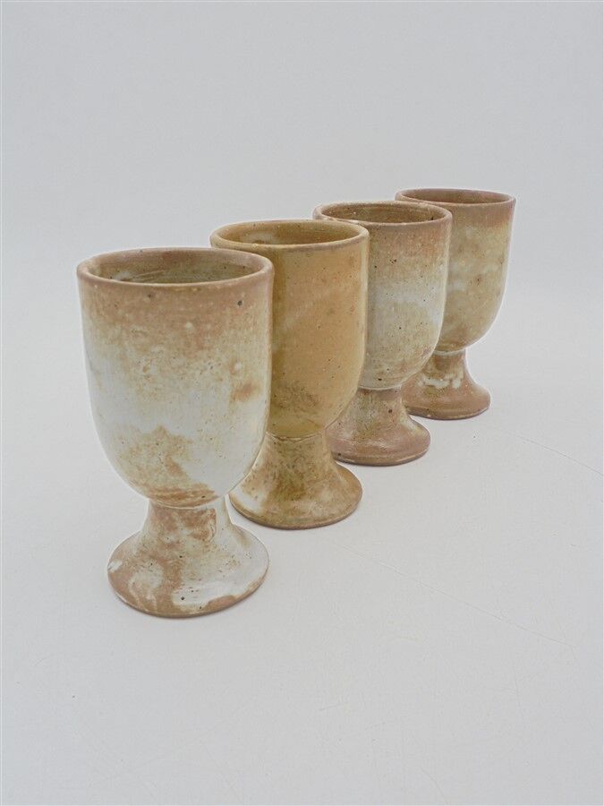 Series of 4 sandstone mazagrans