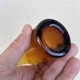 Vintage Amber Blown Glass Orangeade Set