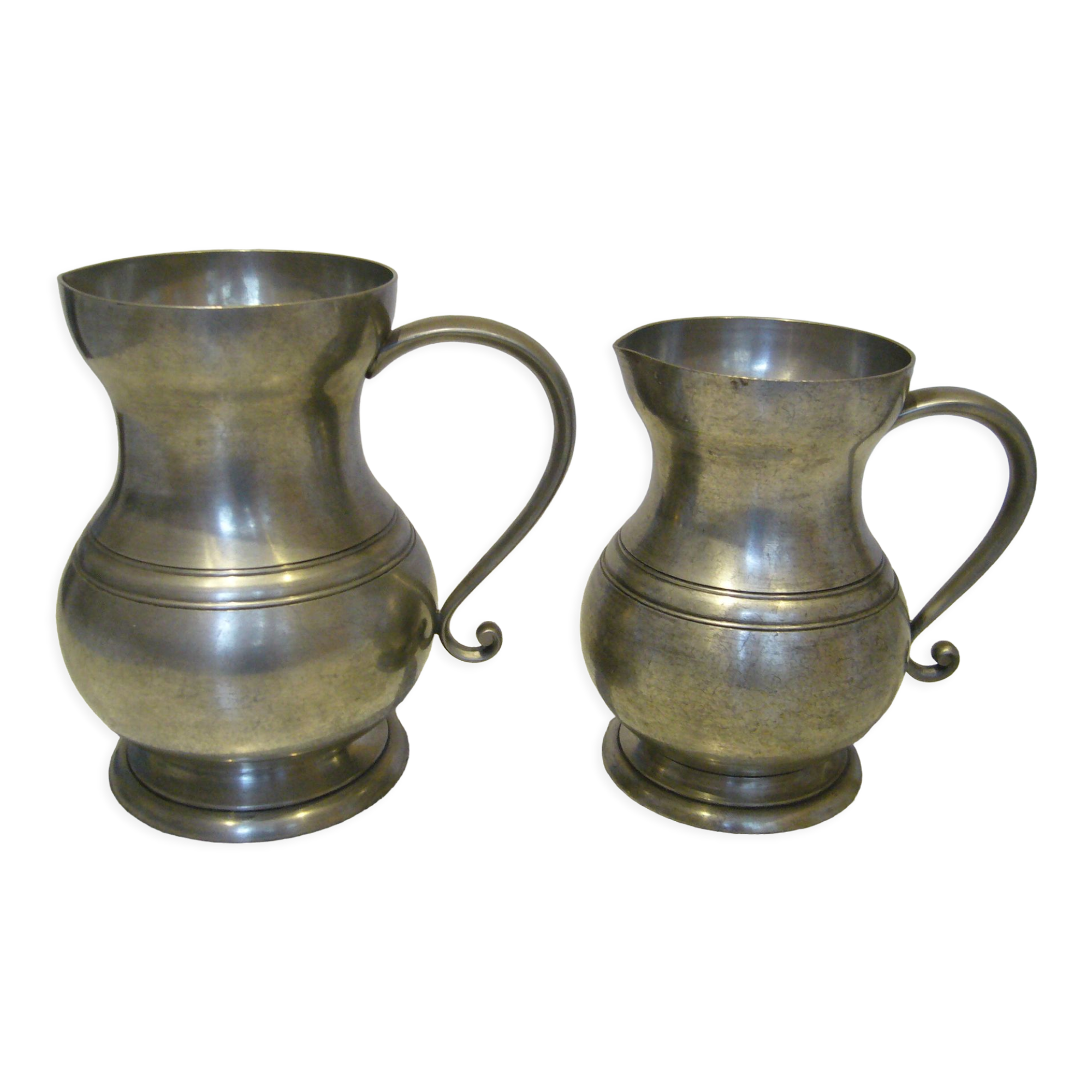 Set of 2 20th century water pitchers