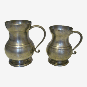 Set of 2 water pitchers twentieth century