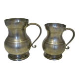 Set of 2 20th century water pitchers