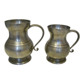 Set of 2 20th century water pitchers