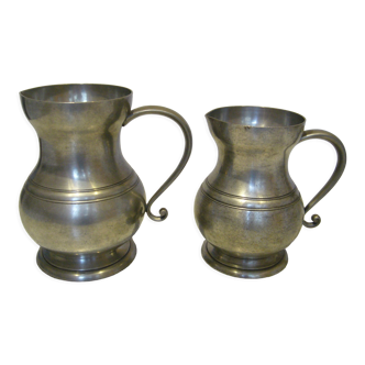Set of 2 water pitchers twentieth century