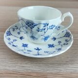 6 cups & saucers faience english