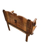 Antique Dutch oak hall bench / 1920s