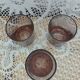 3 bubble glass water glasses