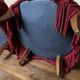 Paire de crapauds Napoléon III en velours rouge, XIXe