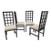 Four Black Lacquered High Back Chairs, 1979
