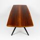 Vintage Scandinavian coffee table in teak with black legs - 1960s