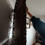 Neo-Gothic mirror in carved oak circa 1940