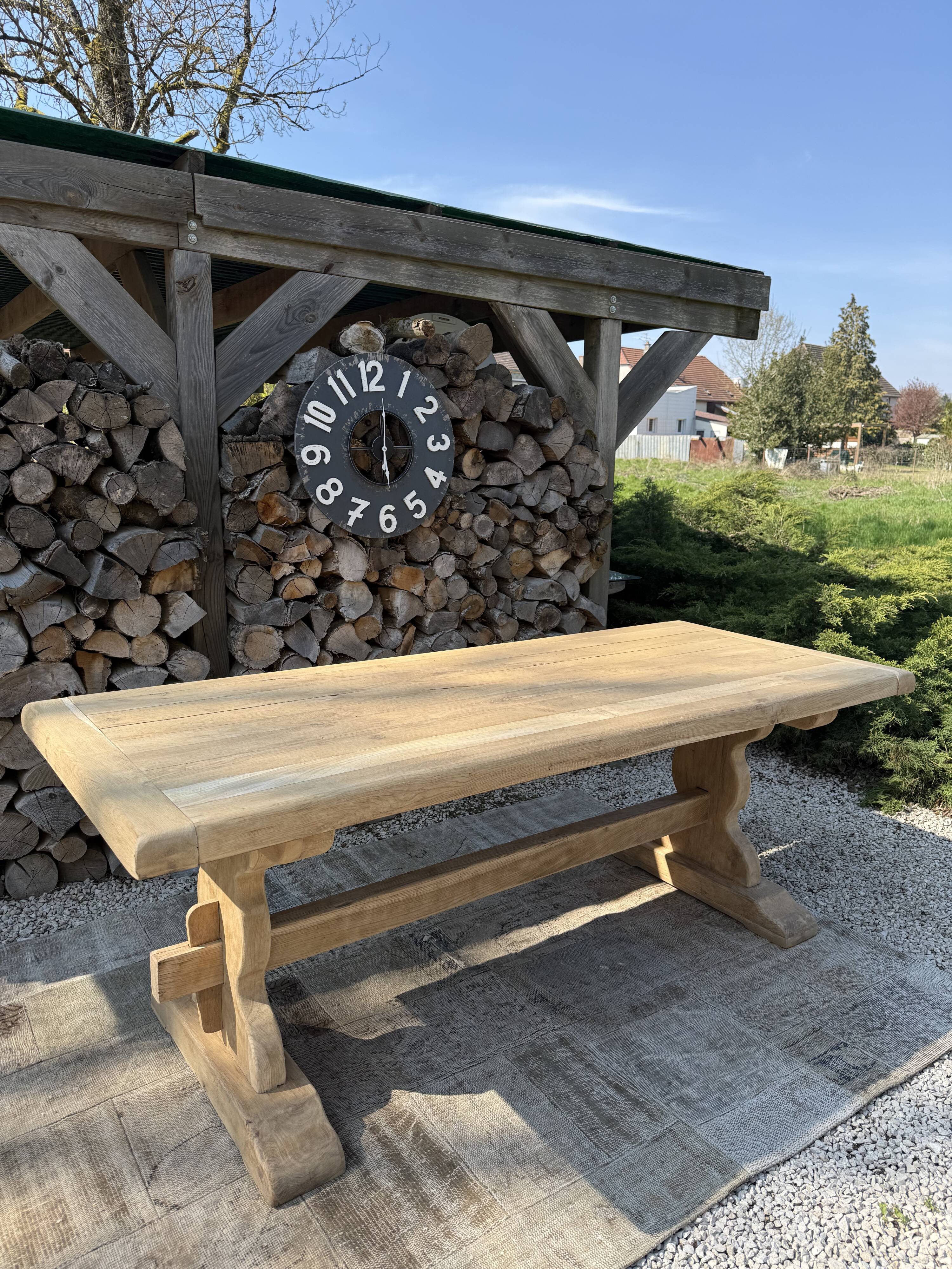 Monastery table made of solid oak.