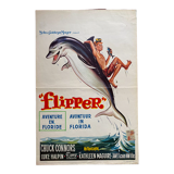 Original movie poster "Flipper Adventure in Florida" 36x54cm 1963