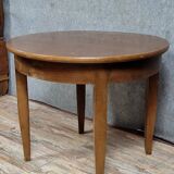 Louis XVI style round ceremonial table in walnut circa 1880