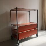 Serving industrial chrome metal wheeled library