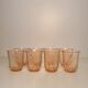 Set of 8 pink Arcoroc glasses