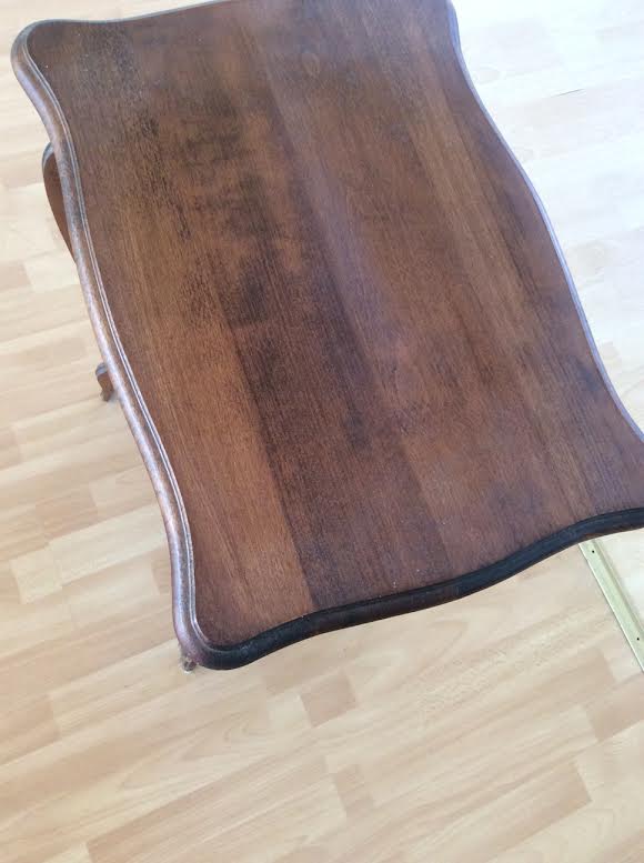 Wooden pedestal table